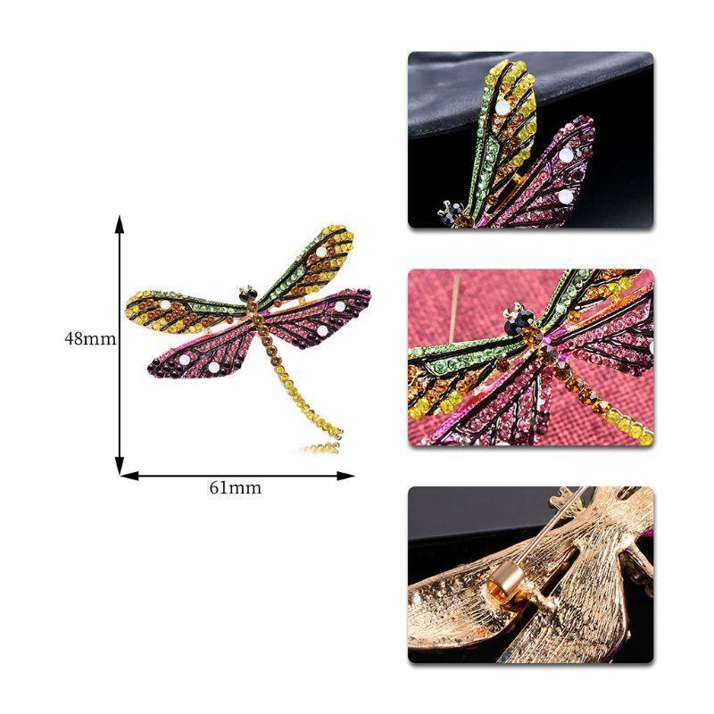 Dragonfly Brooch Insect Colorful Fashion Charms Jewelry Badge Banquet Scarf Pins