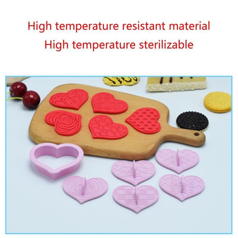 Plastic Cookie Cutters Cookie Moulds Valentine's Day Series Shapes Cookie Baking