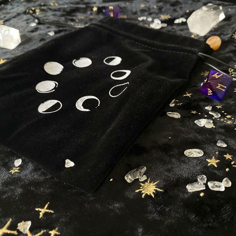 Star Pendulum Board Wooden Dowsing Board Divination Tarot Game Cards Velvet Bag