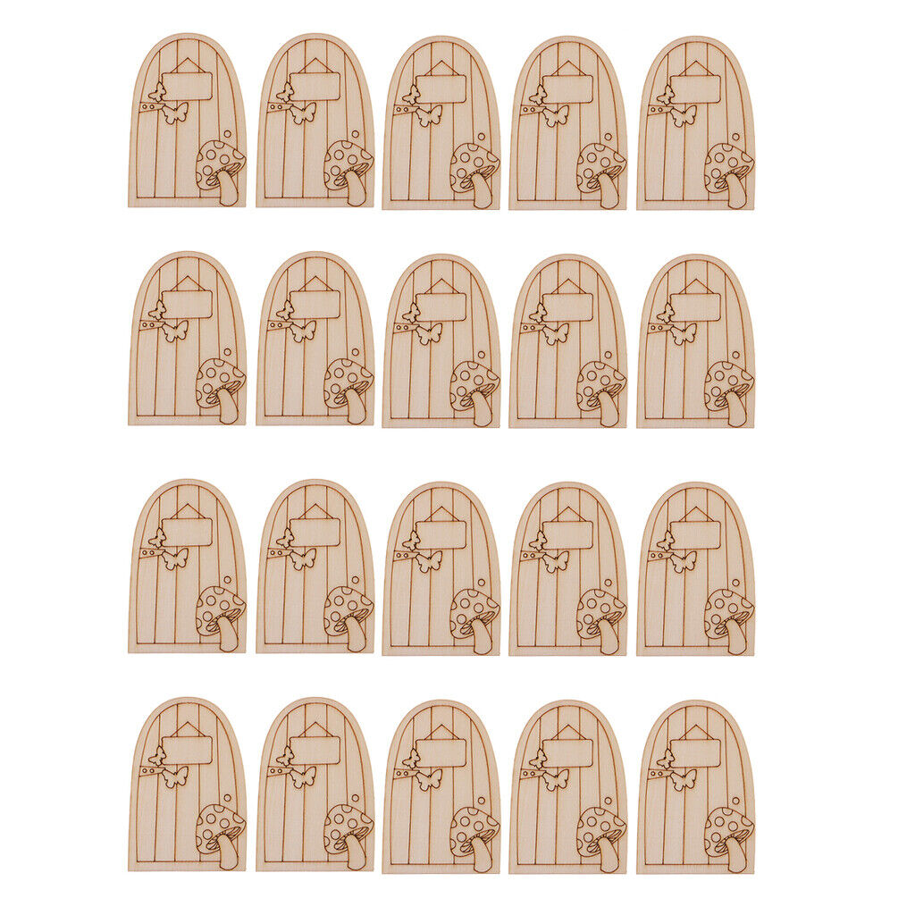 20Pieces Fairy Gardens Mini Wooden Fairy  Supplies Accessories