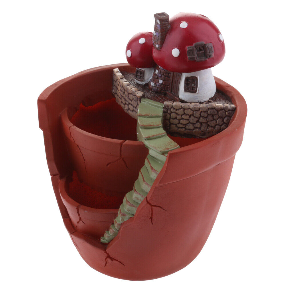 Mushroom House Flowerpot Creative Vertical Broken Bucket Landscape Decor