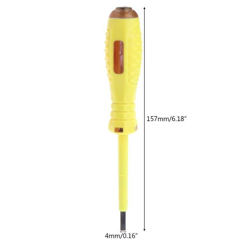 100-500V Voltage Detector Slotted Screwdriver Electric Tester Test Pen LED Light