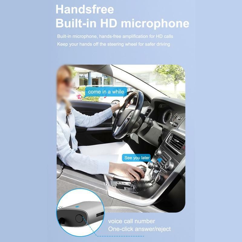 BT-compatible 5.1 Adapter w/ Microphone Dongle for Audio Transmitter Receiver