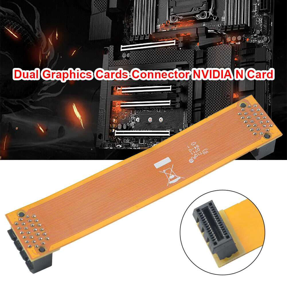 10cm Crossfire Cable Dual Graphics Cards Connector NVIDIA N Card SLI Bridge