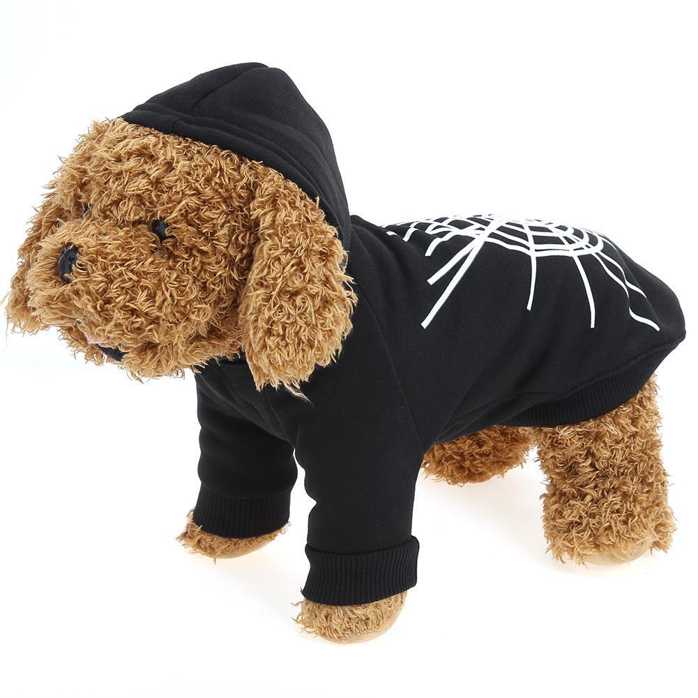 Halloween Spider Web Pet Dog Dress Dog Ghost Festival Sweater S