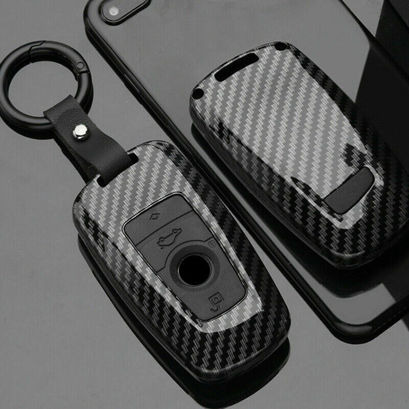 Carbon Fiber Remote Key Cover Skin Protector Fit For BMW 1 2 3 4 5 6 7 Series
