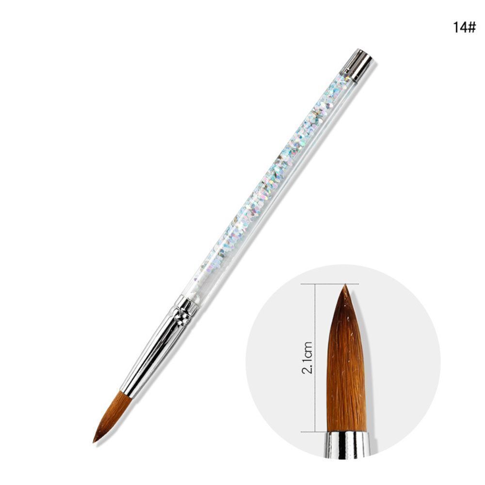 Manicure Tool Nail Art Brush For Acrylic Powder 100% Nylon Acrylic Nail Brush