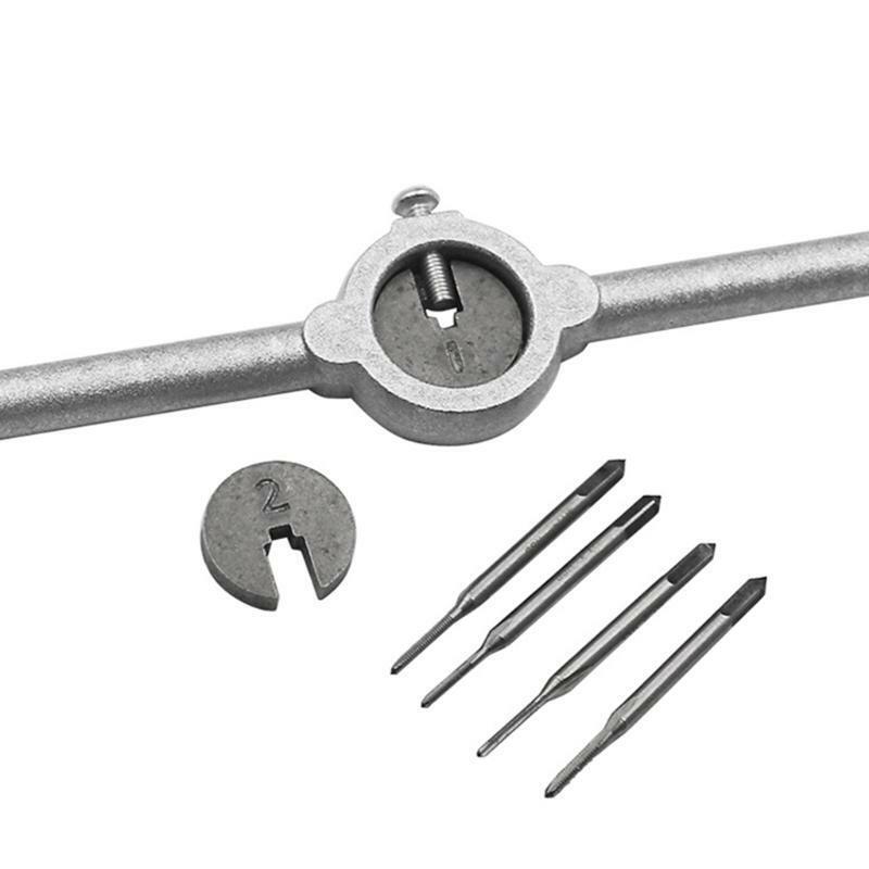 1Set Mini HSS Metric Taps Dies Wrench Handle Kit M1-M1.6 Screw Thread Making New
