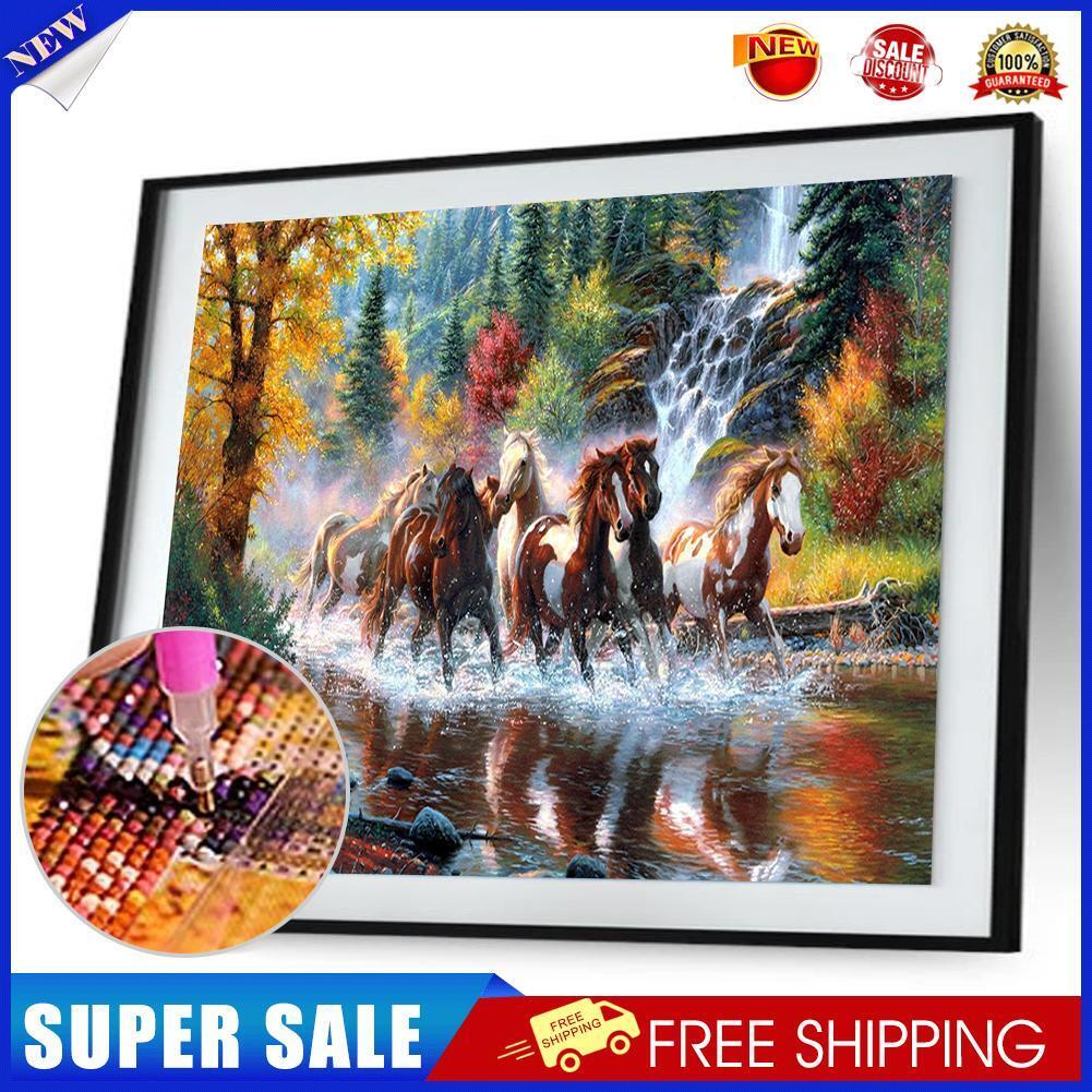 Running Horses  5D Diamond DIY Painting  Kit Home Decor Craft