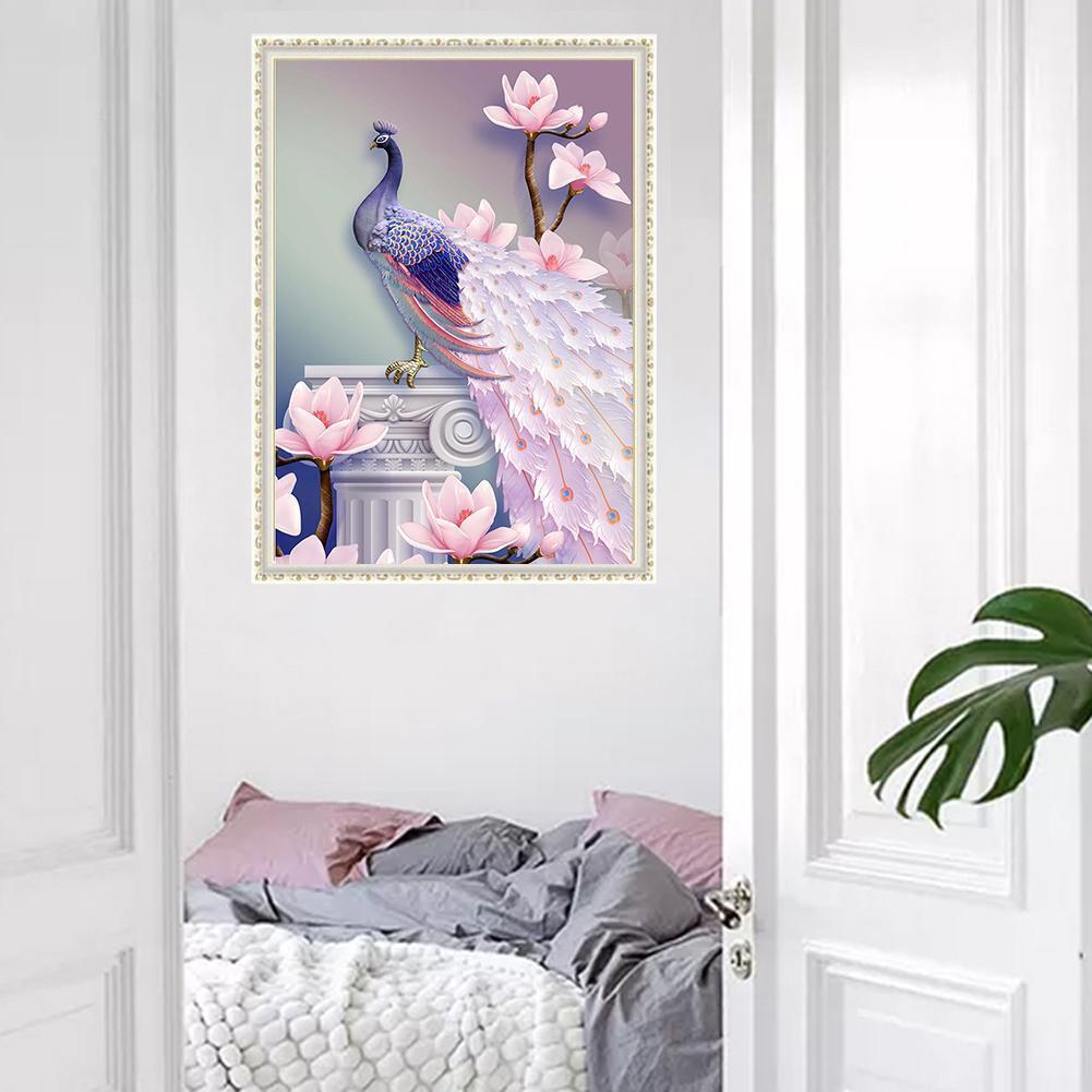 Magnolia Peacock 5D Diamond Painting Embroidery DIY Cross Stitch Home Decor