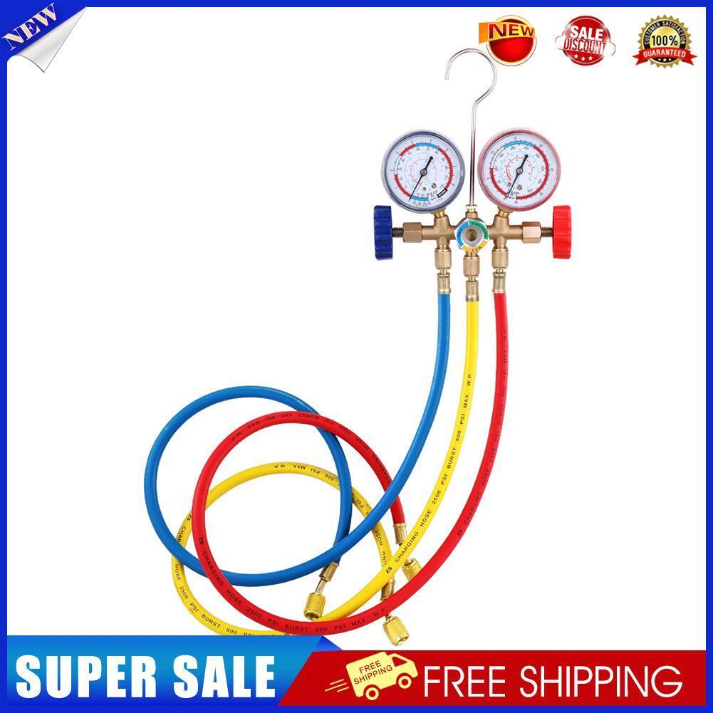 Refrigerant Manifold Gauge Set for R12 R22 R404A R134a Air Condition Tools
