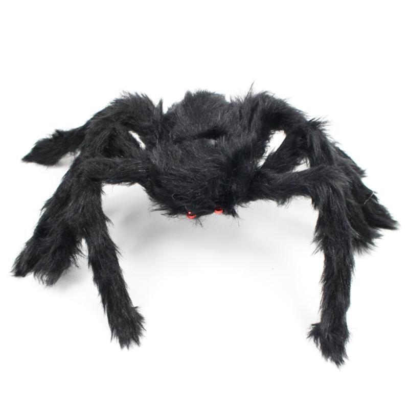 150cm Halloween Hairy Spider Scary Plush Giant Spiders for Haunted House Decor