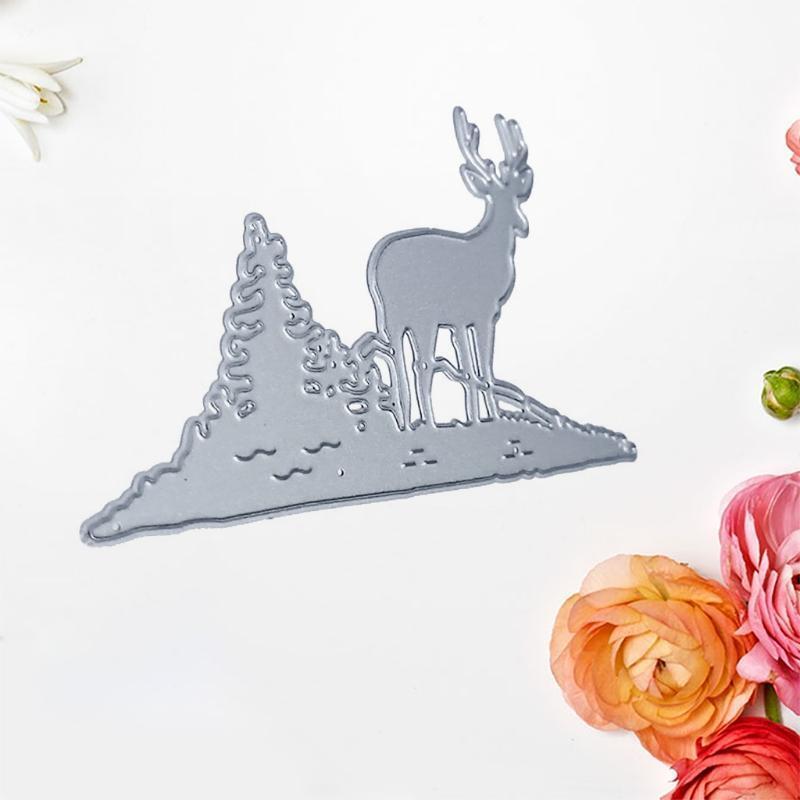 Chritmas Elk Metal Cutting Dies Stencil DIY Scrapbooking Album Paper Template