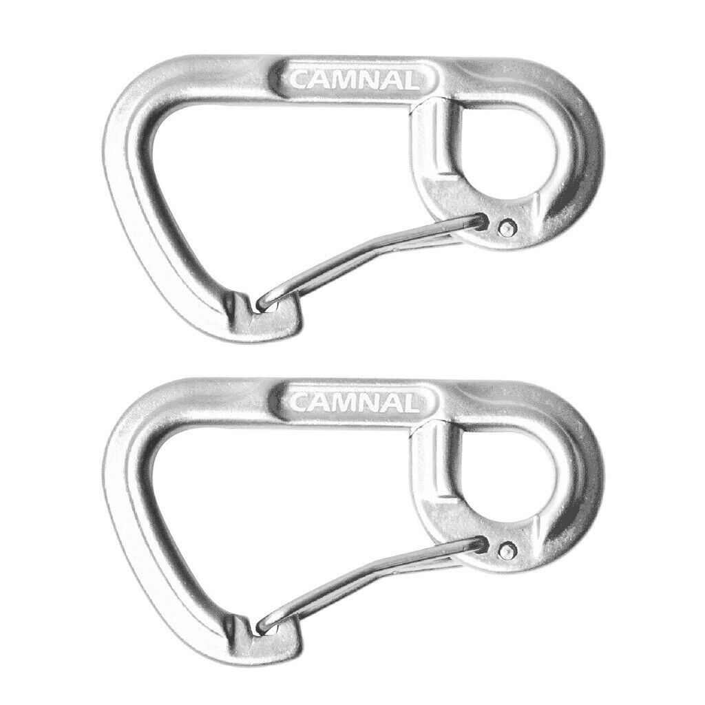 2pcs Aluminum   Carabiners Clip  Spring Hook Keychain Buckle