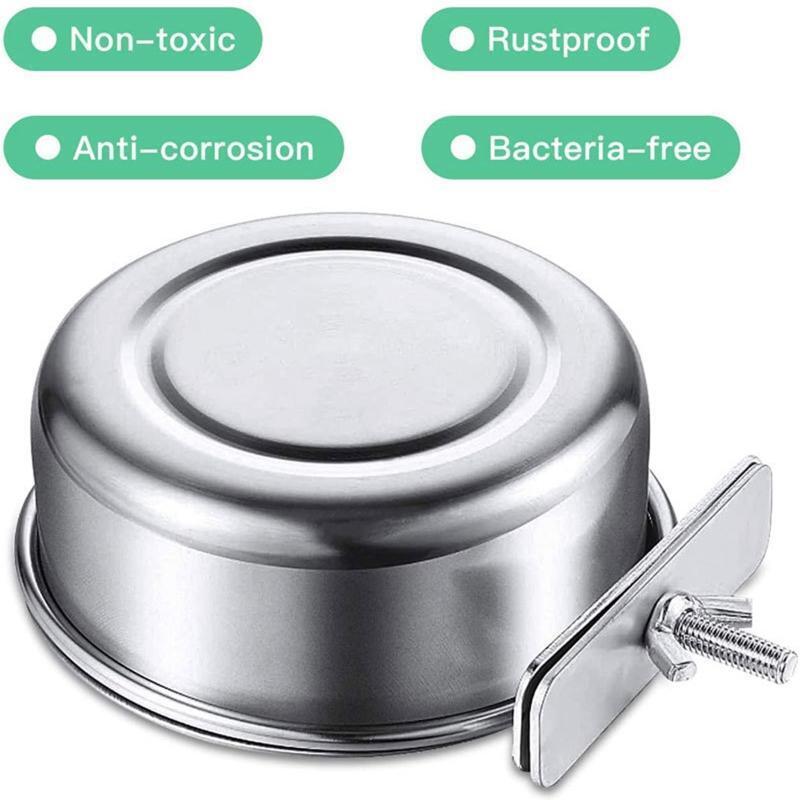 Practical Bird Feeding Dish Cups Bird Feeder Parrot Food Water Bowl with Clamp