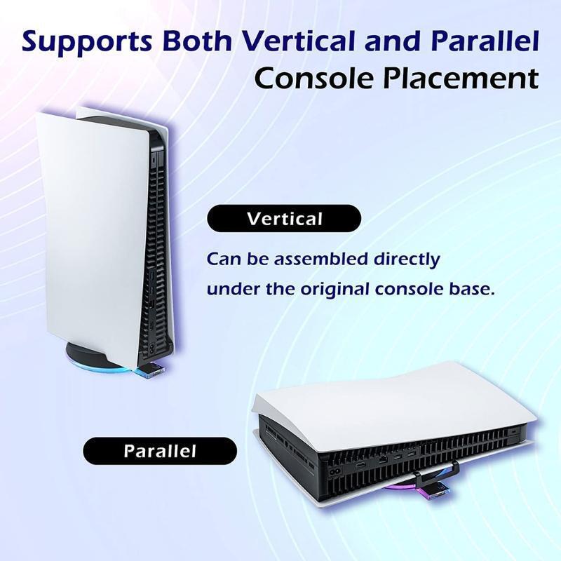 Adjustable RGB Console Stand,LED Atmosphere Light Base for PS5 Game Console
