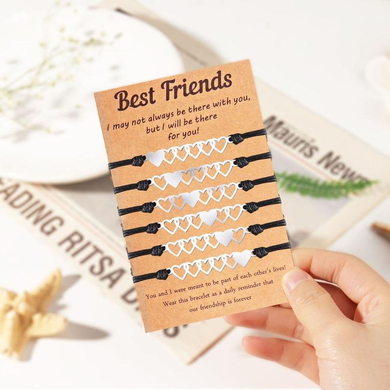 6Pcs Handmade Relationship Bracelets Best Friend Friendship Bracelet Jewelry