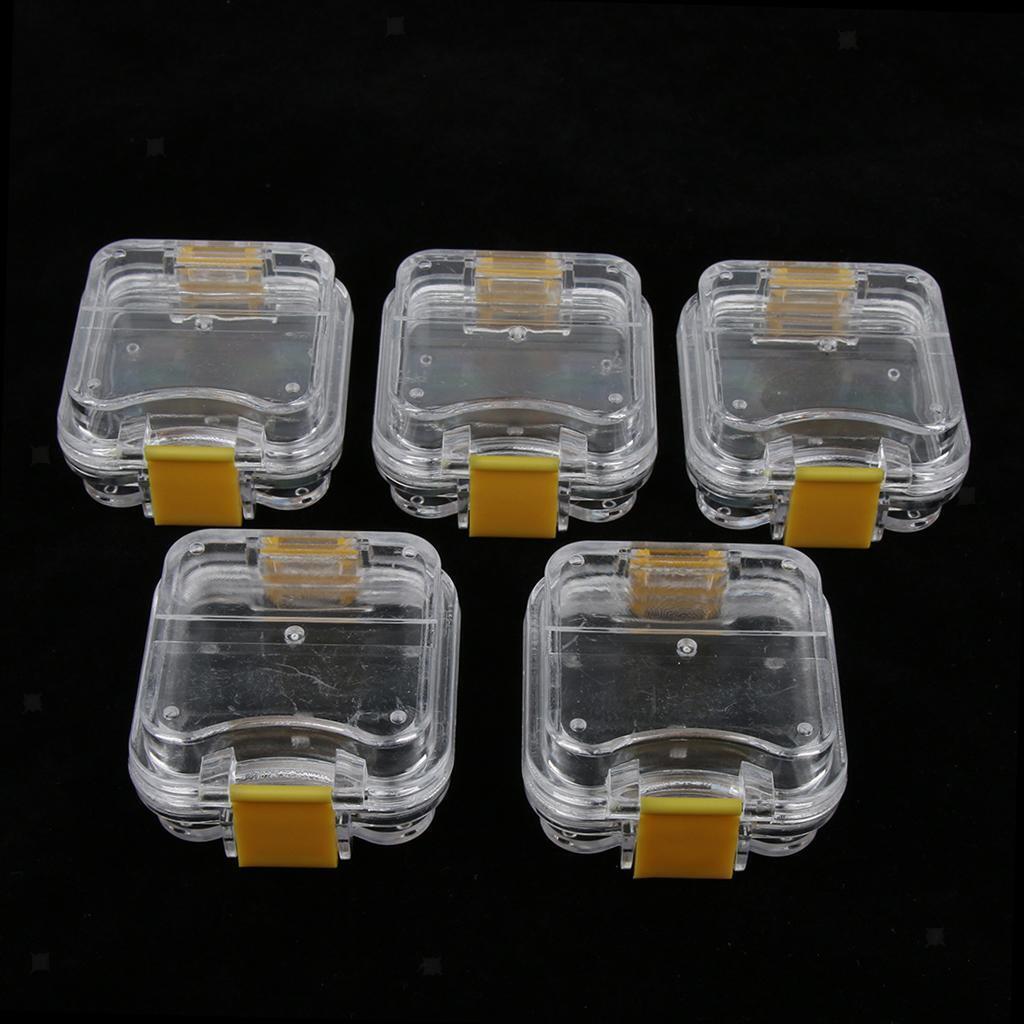 5 Pieces Mouth Guard Case Orthodontic Retainer Box Denture Storage Container