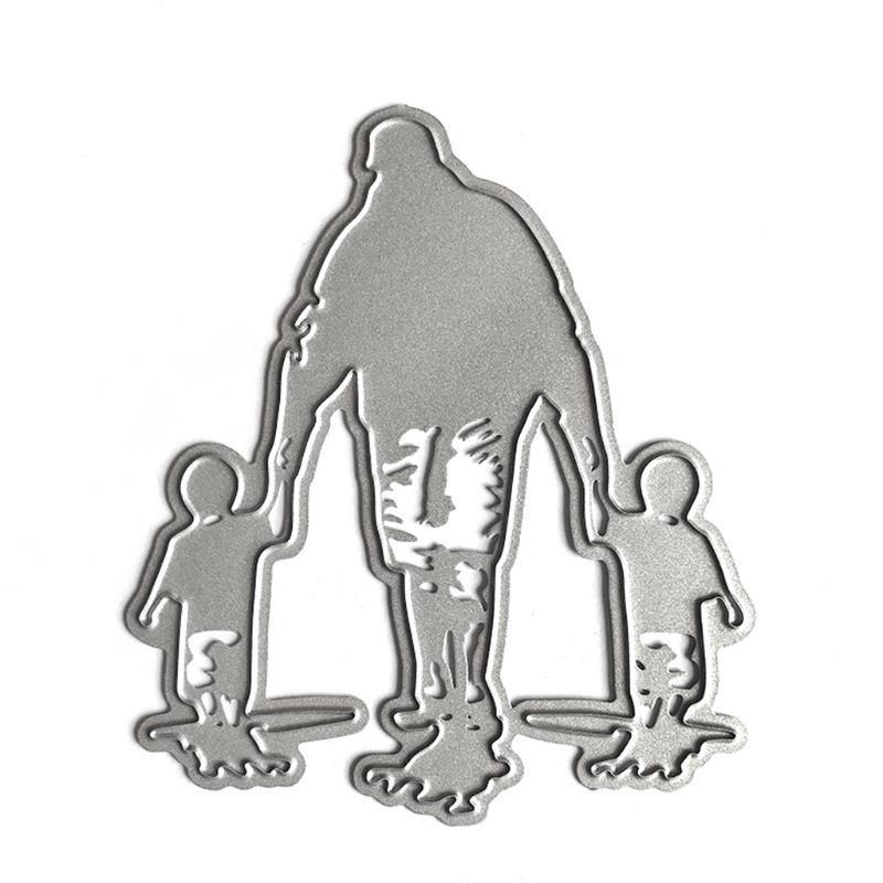 Dad Son Metal Cutting Dies Stencil Scrapbooking DIY Album Stamp Paper Card Mold