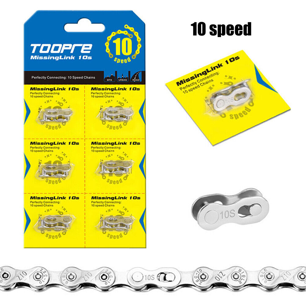 6 Pairs Bicycle Chain Link Connector MTB Road Bike Quick Master Links (10S)