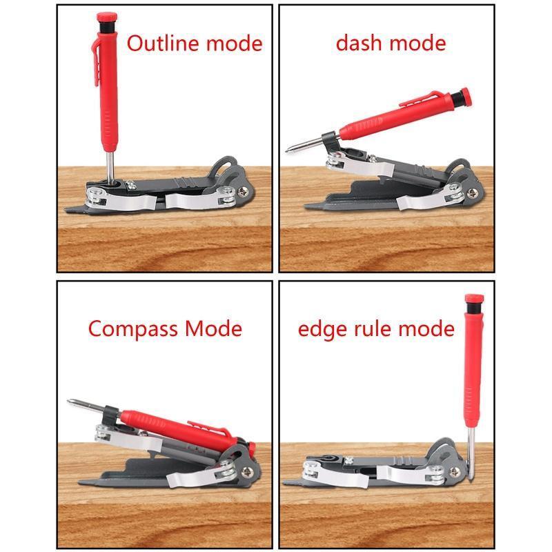 Adjustable Profile Ruler Contour Gauge Scriber Woodworking Compass Scribing Tool