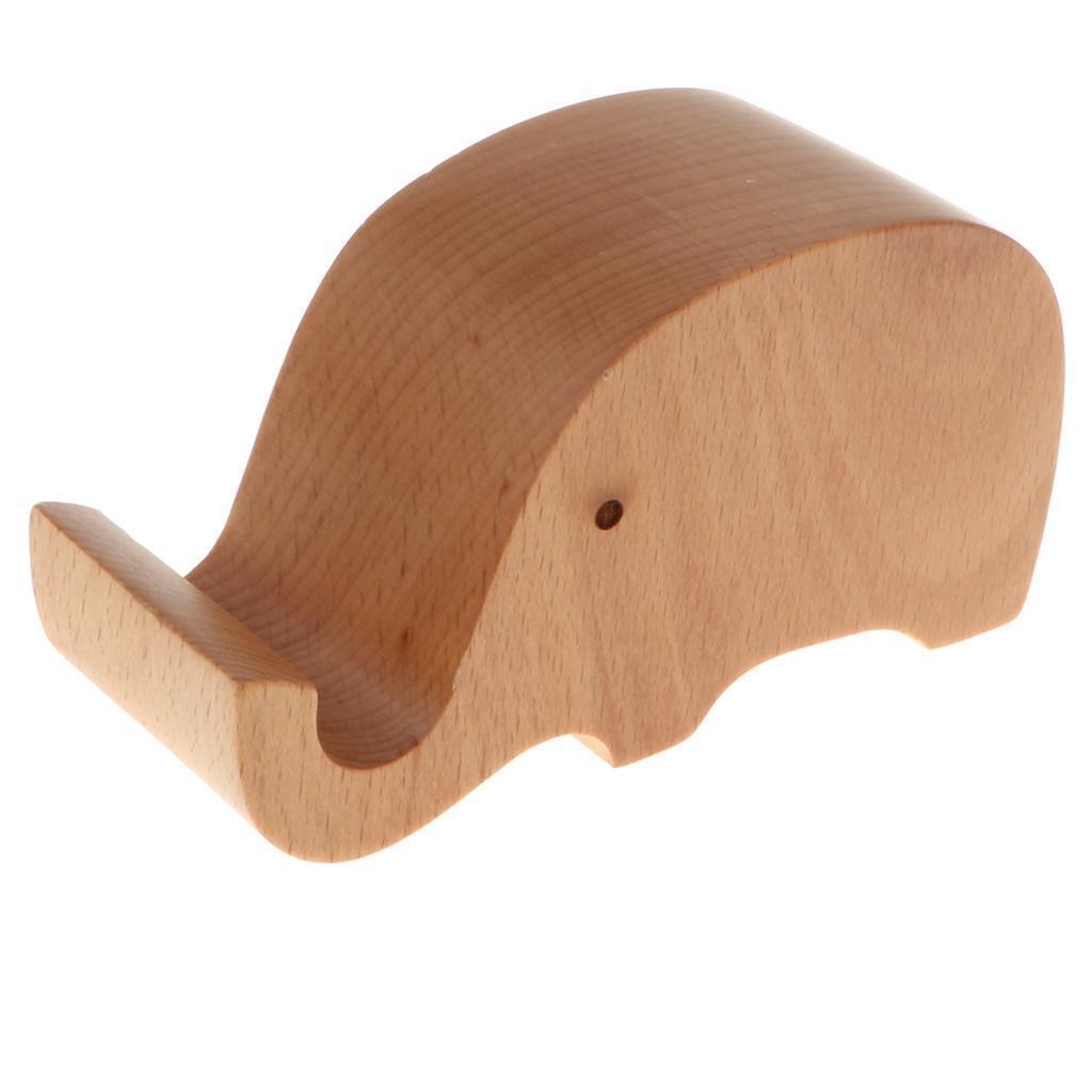 Cell Phone Elephant Stand, Wood Phone Holder, and Cute Phone Stand, Compatible