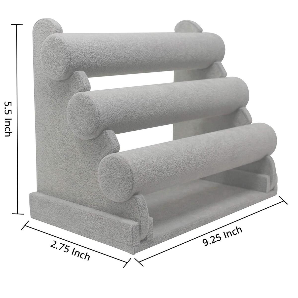 2x 3 Tiers Bracelet Holder Jewelry Tray Necklace Organizer Display Removable