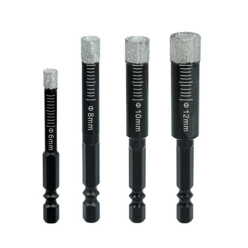 Dry Diamond Drill Bits 4Pcs Dry Diamond Drill Bits for Granite Marble Ceramic