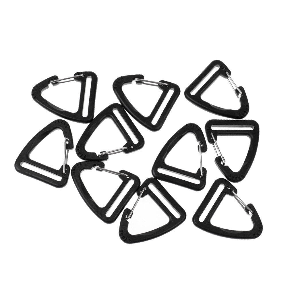 10pcs Plastic Buckles Hook Climbing Carabiner Hanging Keychain  Strap