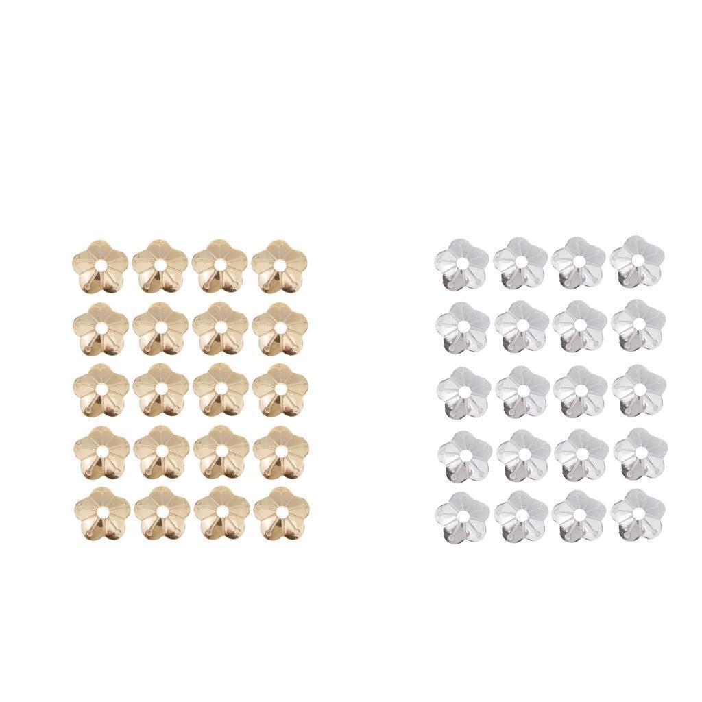 40 Pieces  of flower  Caps Spacer Necklace Earrings Jewelry Making Supplies