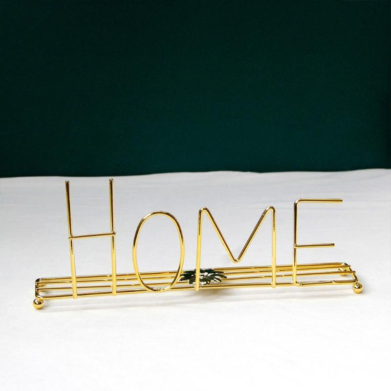 Modern Home Sign Metal Freestanding Letters Word Signs for Home Decoration Props