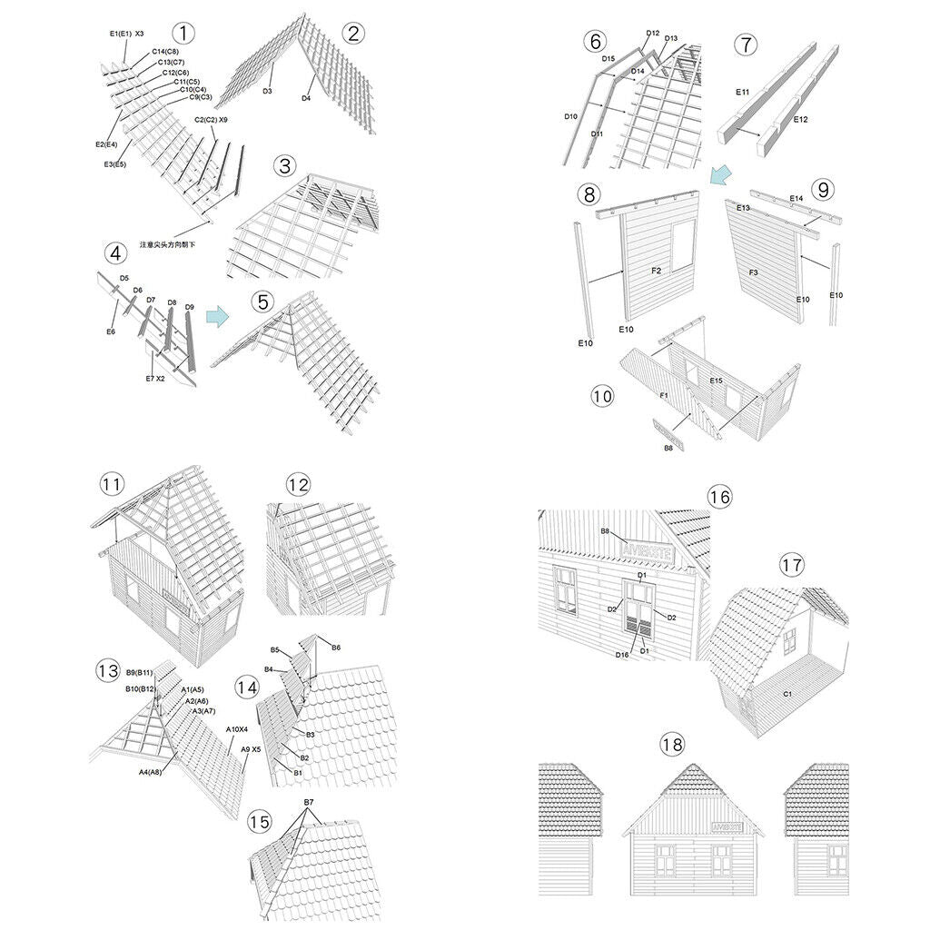 Hobby DIY Puzzles Unassembled   Ruins House 1:35 War Layout