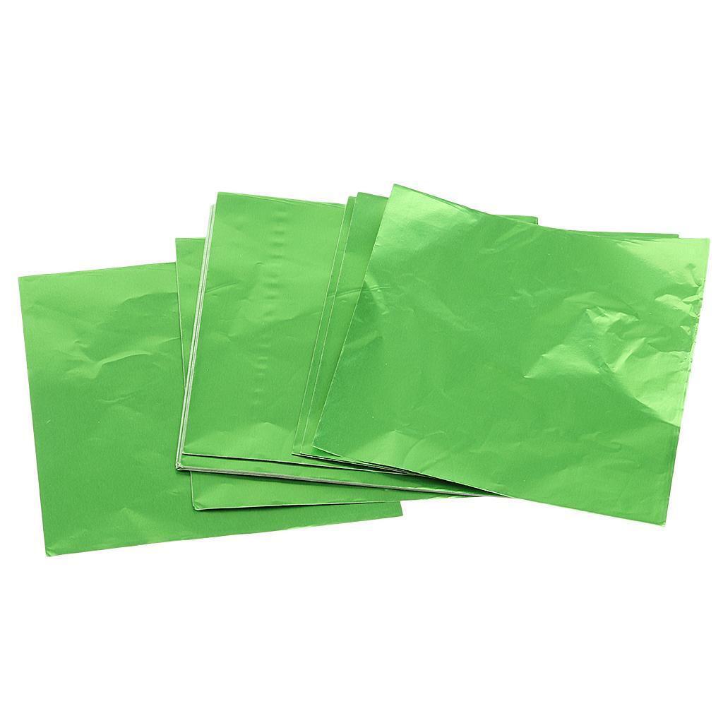 4x100 Pieces of Colors Foil Wrappers for Sweets Candy Chocolate Lolly 8x8cm
