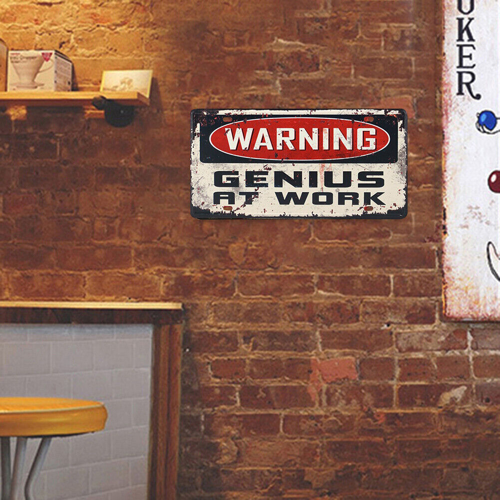 Metal Signs Warning Sign Iron Painting Metal Wall Art Plaque Poster 30x15cm