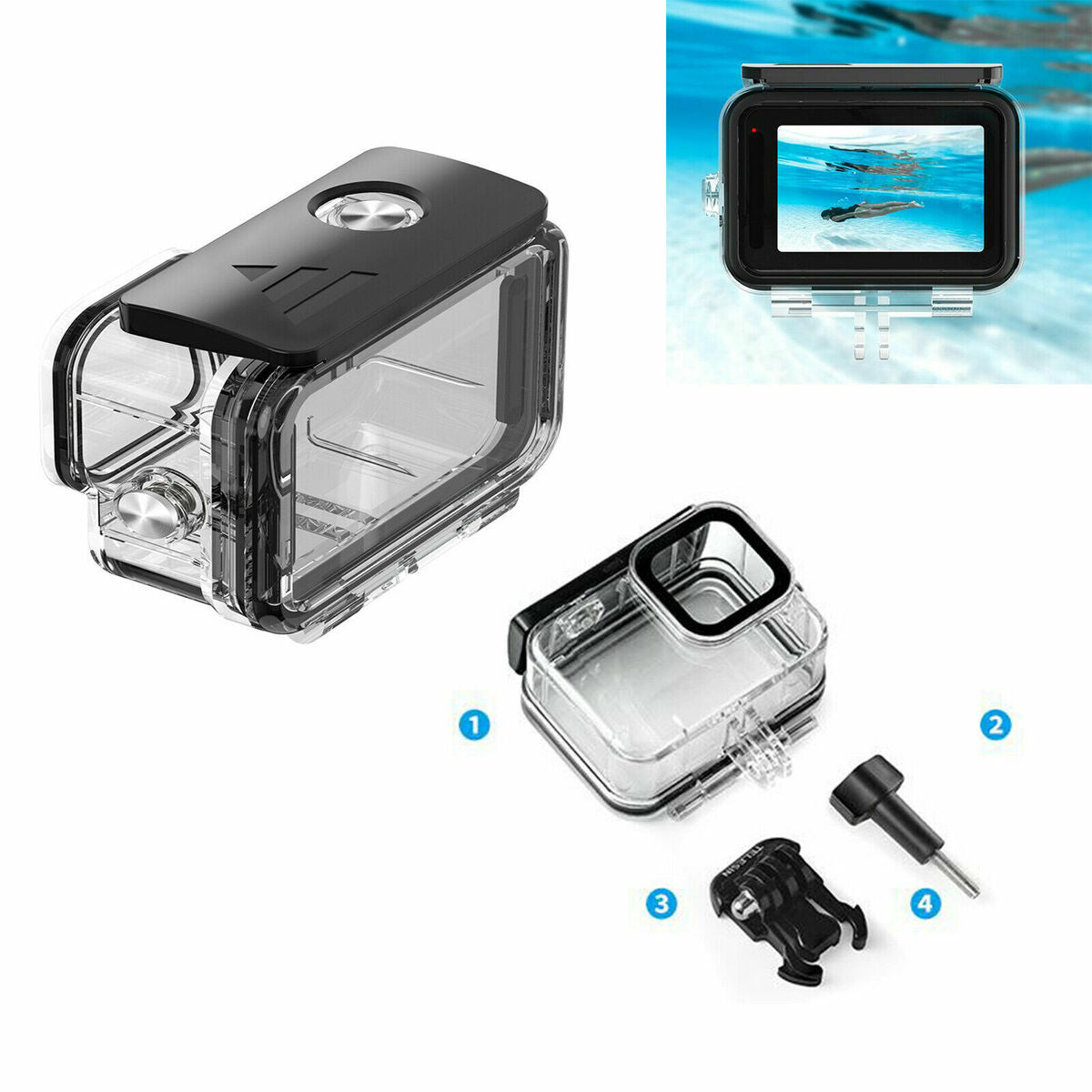 TELESIN Waterproof Camera Protective Case Shell Housing Case for GoPro Hero10/9