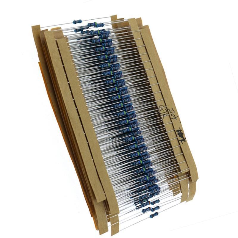 30Values 600Pcs Resistor Kit 10 Ohm-1M Ohm with 1% 1/4W Metal Film Resistors