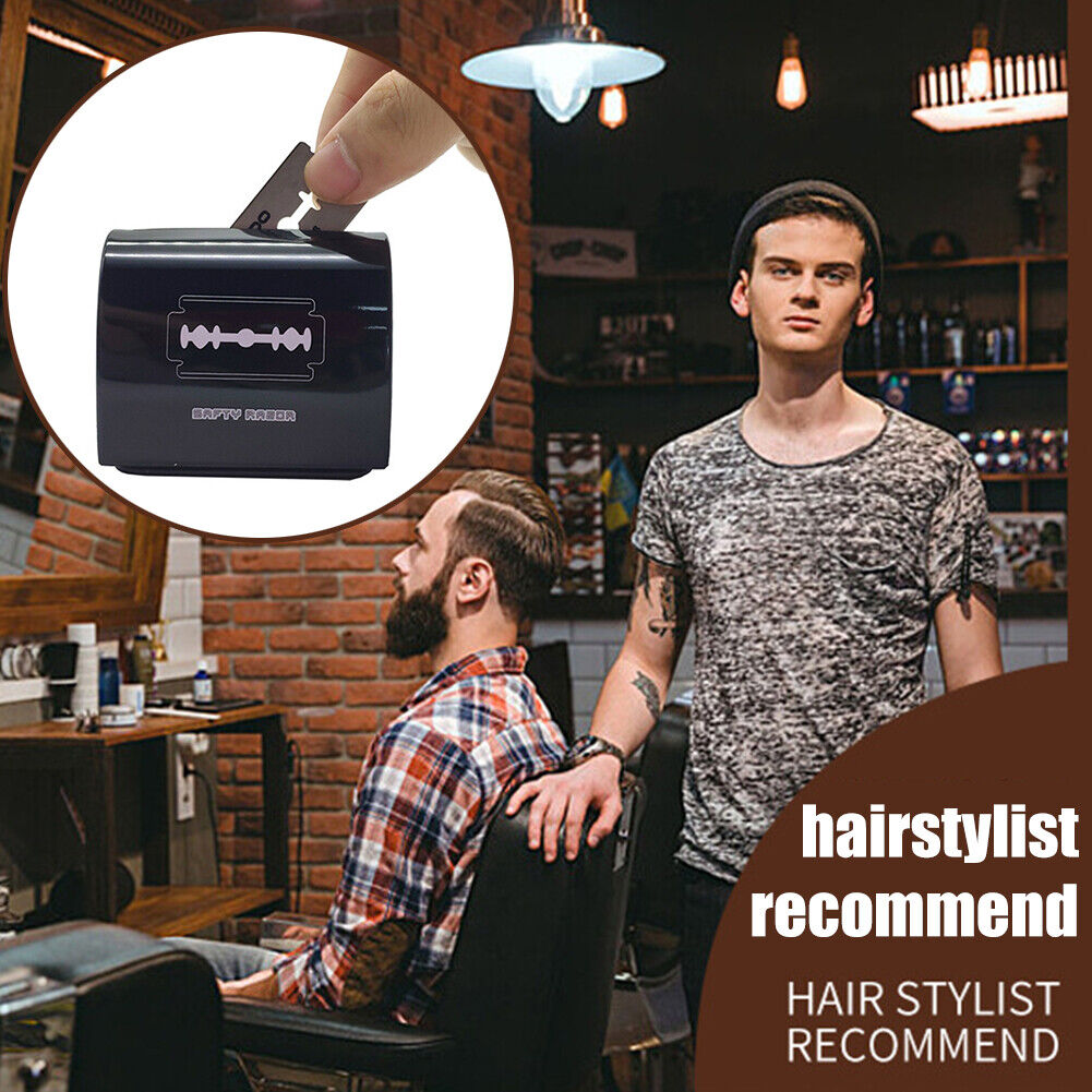 Blade Recycling Box Safety Barber Shop Shaving Razor Blade Storage Tin Case