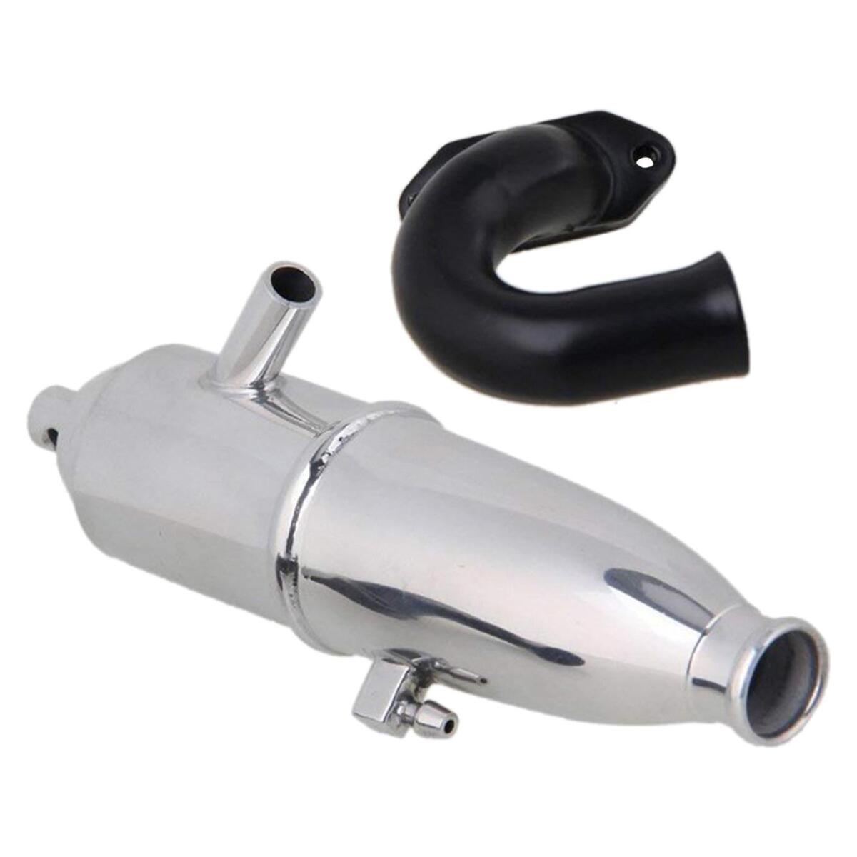 Upgrade Exhaust Pipe Tube 1/10 RC Car Truck Engine Parts with Elbow for HSP