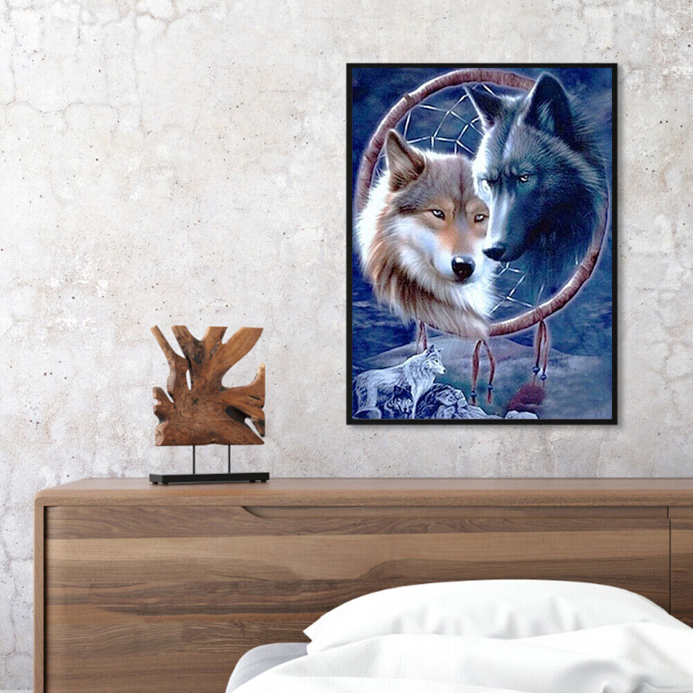 Full Embroidery Wolf Printed Cross Stitch 11CT 3 Strand Cotton Kit for Home