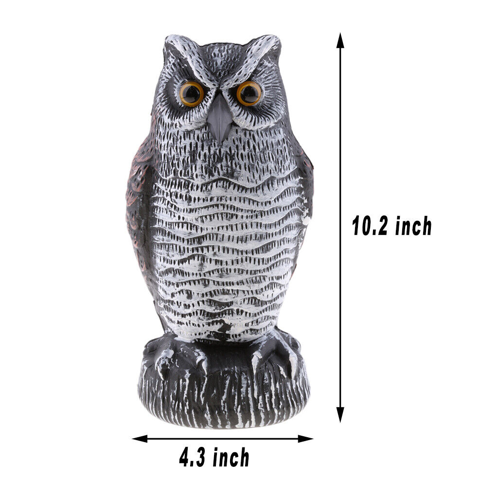 Large Owl Falcon Decoy Statue Yard Garden Crow Scarecrow Outdoor Deterrent