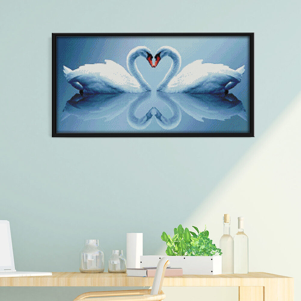 Swan 3 Cross Stitch Embroidery DIY Needlework 14CT Stamp Wall Arts (D318)