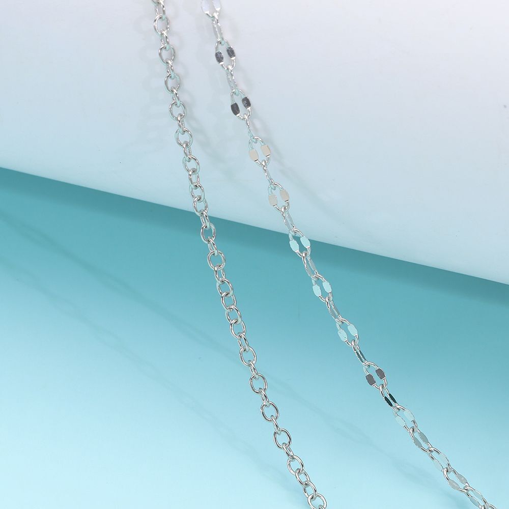 Double Chain Star Moon Necklace Sparkling Charm Clavicle Chain Pendant Choker