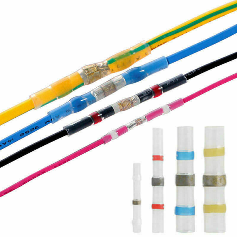 100 pcs Heat Shrink Wire Connectors Marine Automotive Waterproof Terminals Set