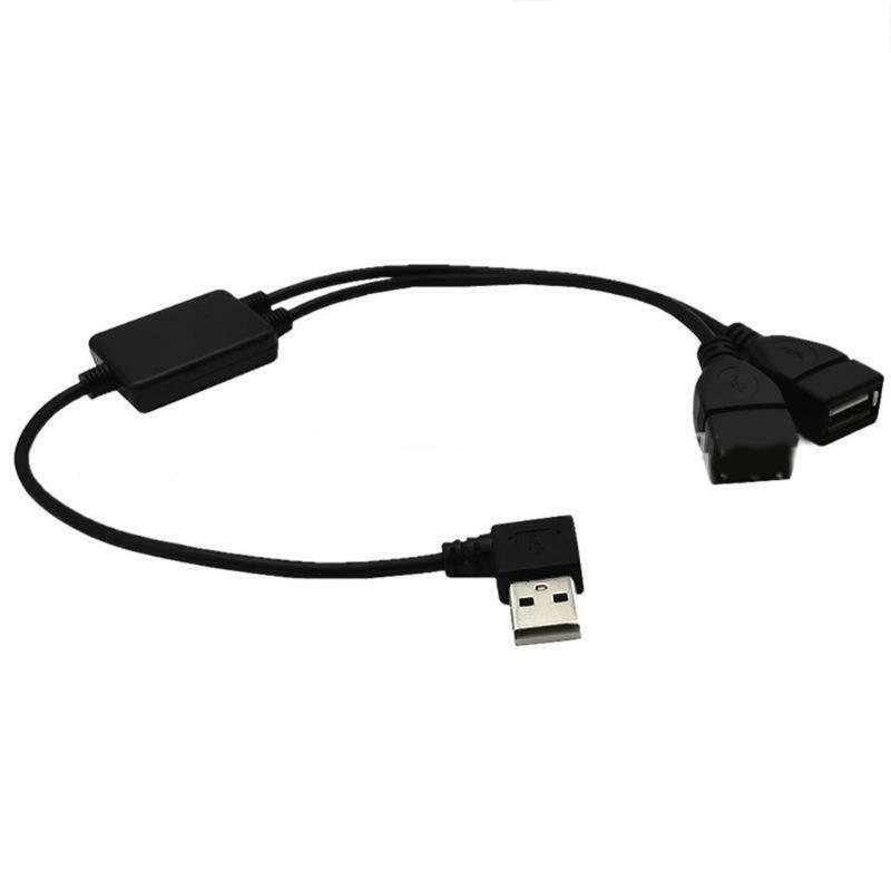 Portable USB Y Splitter USB Power Enhancer HUB Adapter 1 Male to 2 Female 30cm
