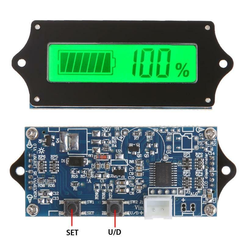 12/24/36/48/60/72V LED Lead Acid Storage Battery Indicator Tester Gauge Monitor