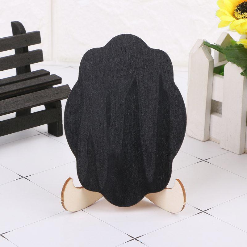10pcs Wooden Blackboard Cloud Shape Table Sign Memo Message Stand Chalk Board
