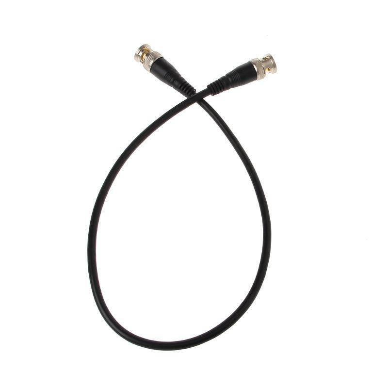 BNC Male To Male Nickel Plating Straight Crimp RG58 Pigtail Adapter Cable 0.5m