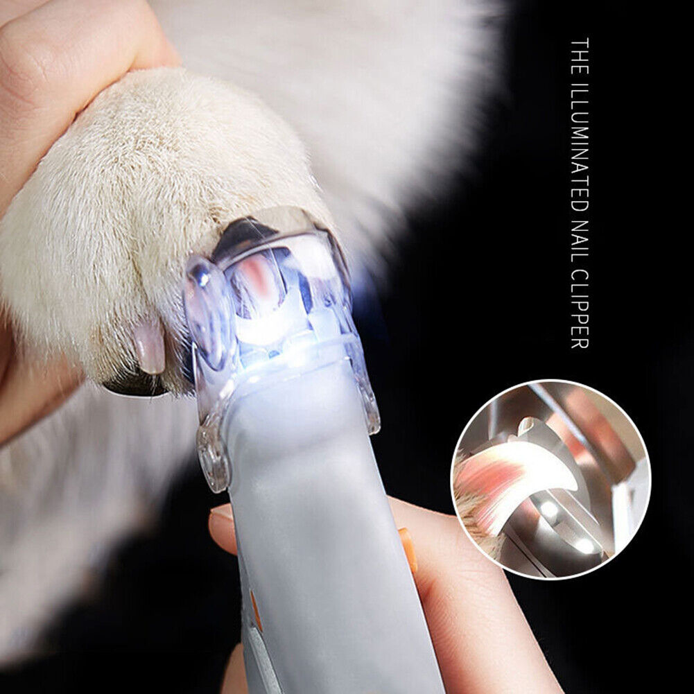 Pet Nail Clipper Dog Cat Nail Toe Claw Scissor Nail Trimmer with LED Light