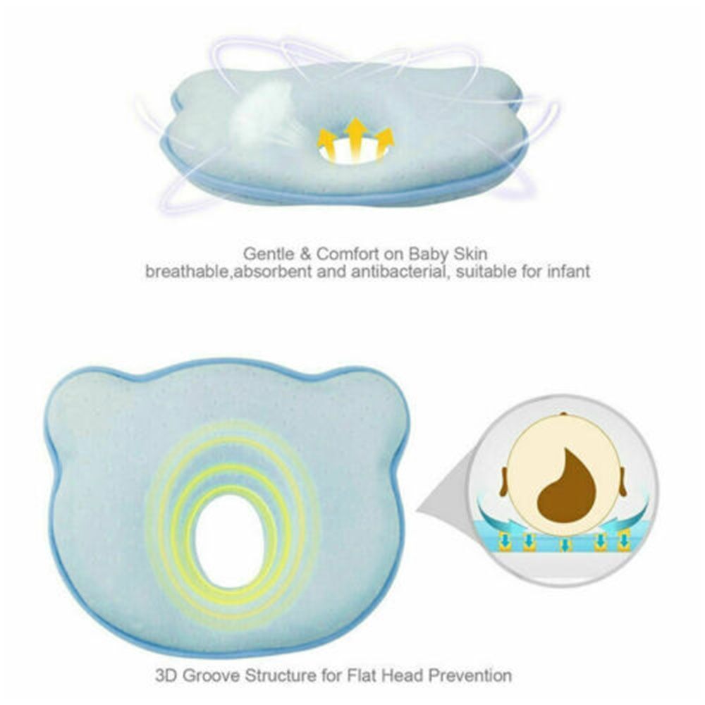 Cushion Prevent Flat Head Infant Pillow Memory Foam Positioner Baby Pillow