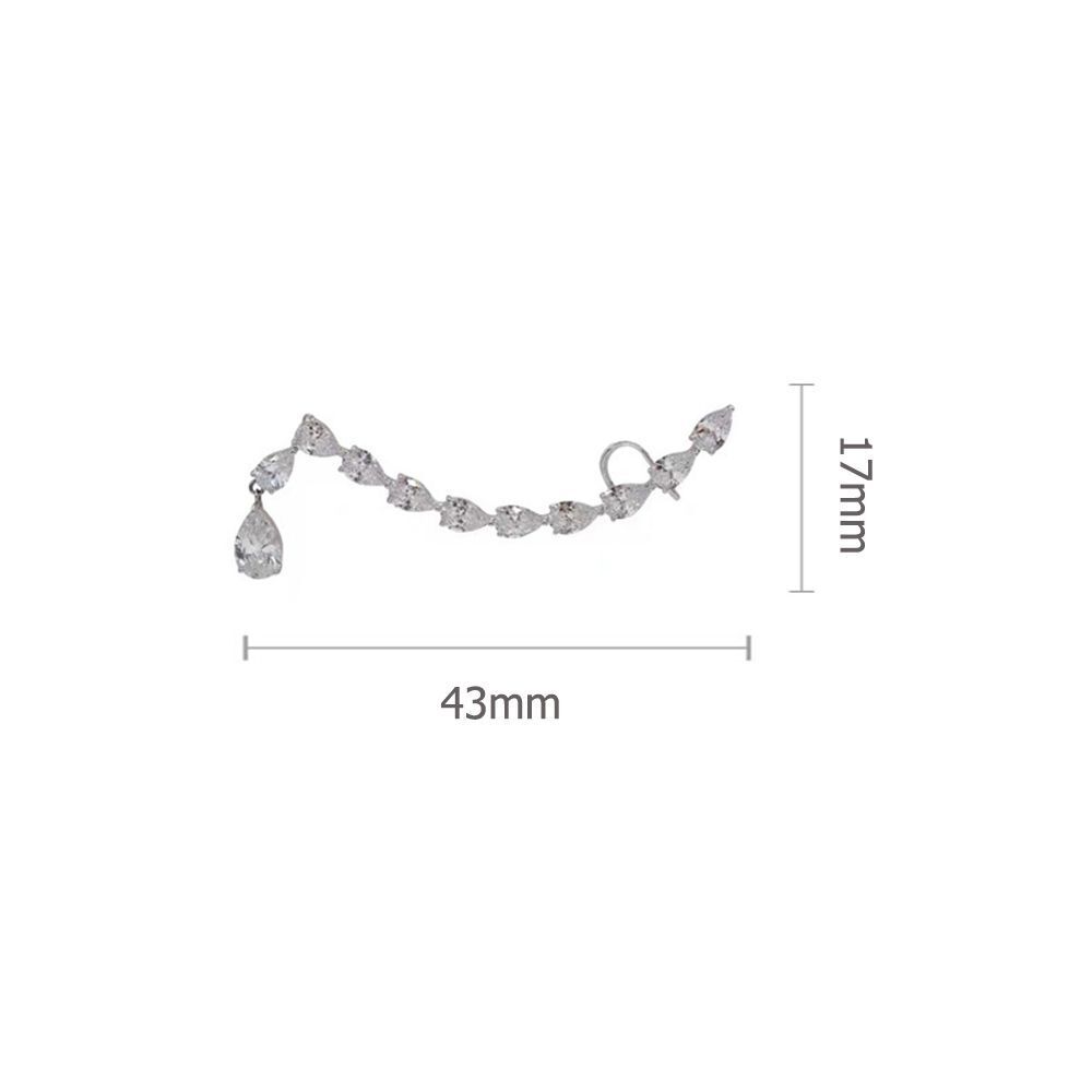 Girl Sparkling Exquisite Zircon Ear Cuff Ear Wrap Dangle Earrings Stud Earrings